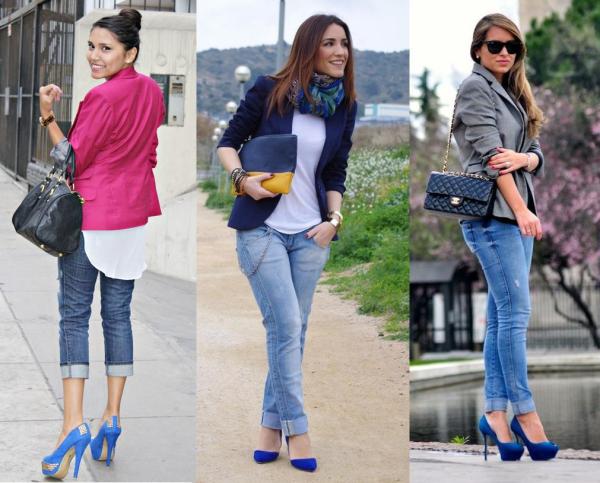 What to wear with blue shoes