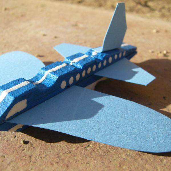 How to make an aeroplane from a peg or clothespin