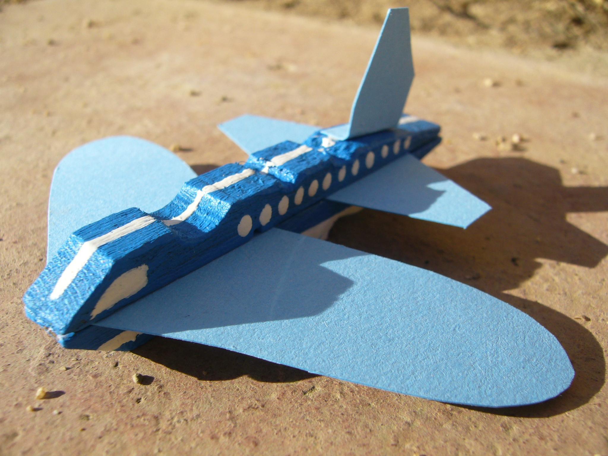 How to make an aeroplane from a peg or clothespin