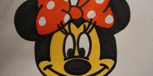 How to Draw Minnie Mouse Face Easy