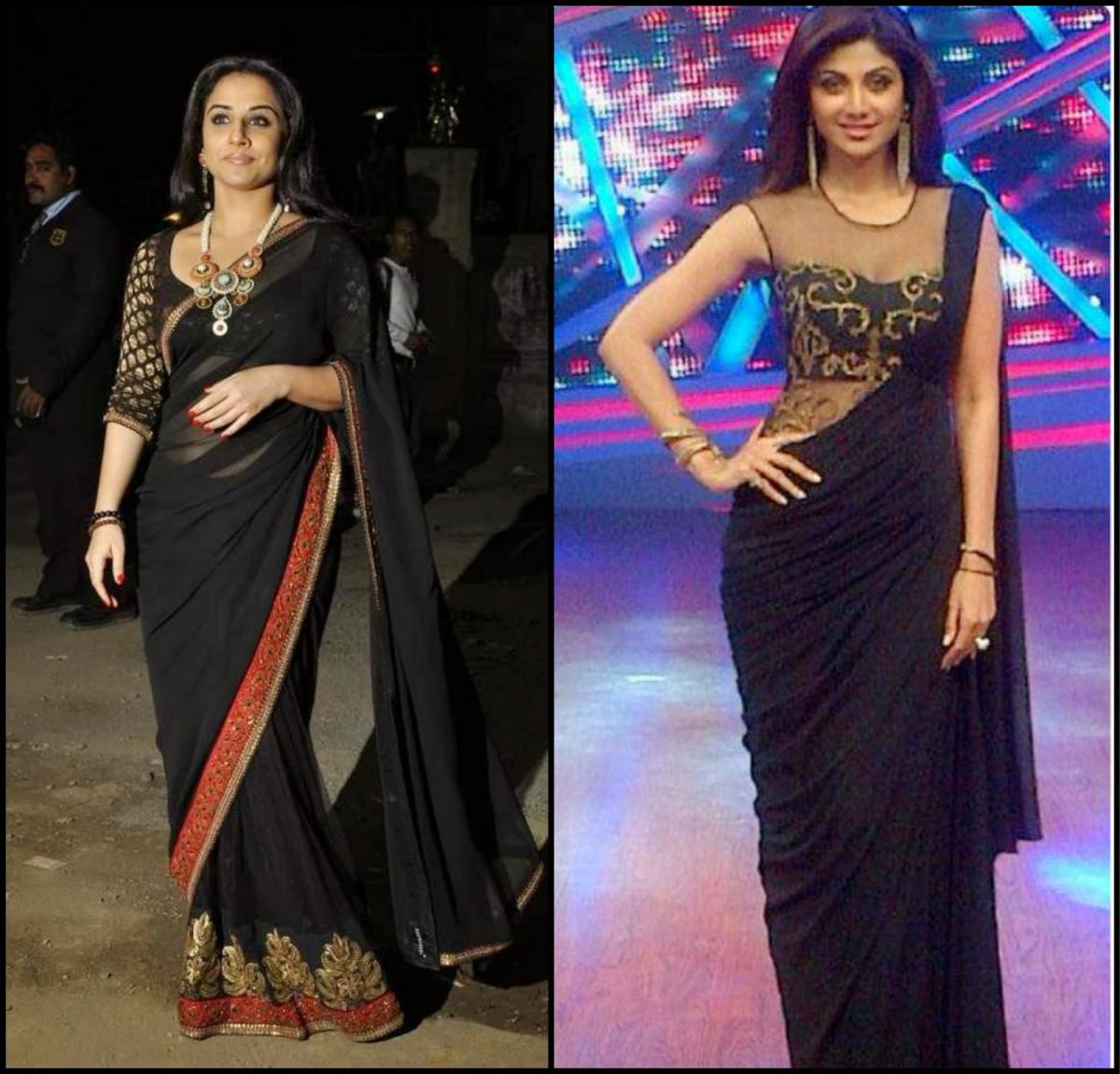 How to Accessorize a Black Saree