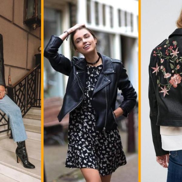 Stylish leather jacket for girls on sale