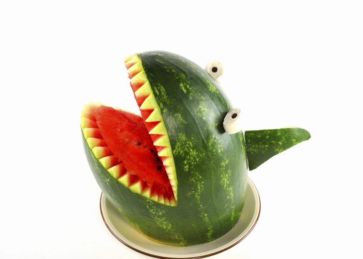 Step by Step Guide to Carving a Watermelon Shark