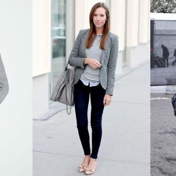 What to Wear with a Grey Blazer Female