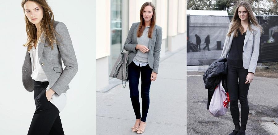 Shirts to wear with grey blazer discount