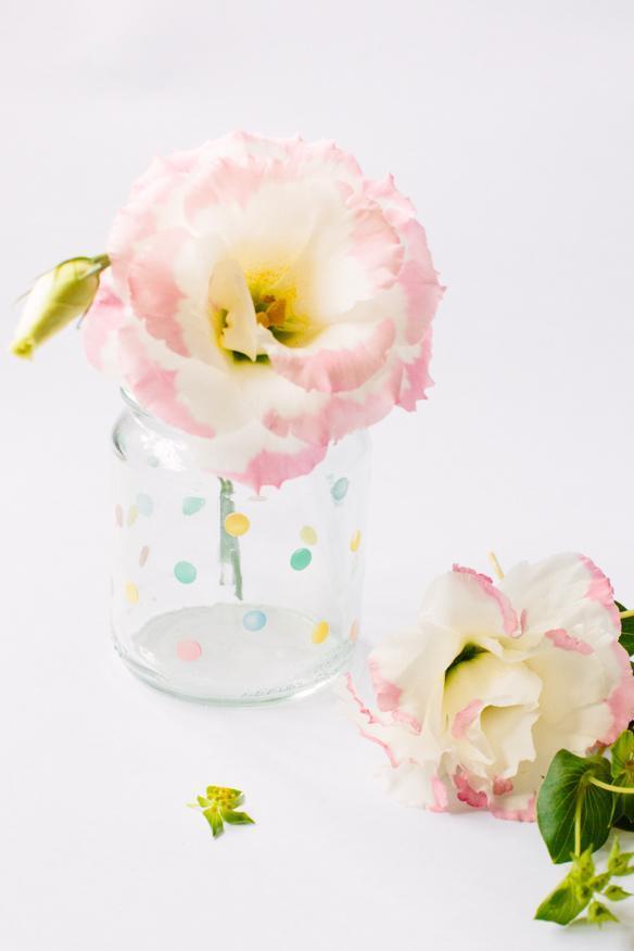 How to Paint Glass Bottles - Apply nail polish