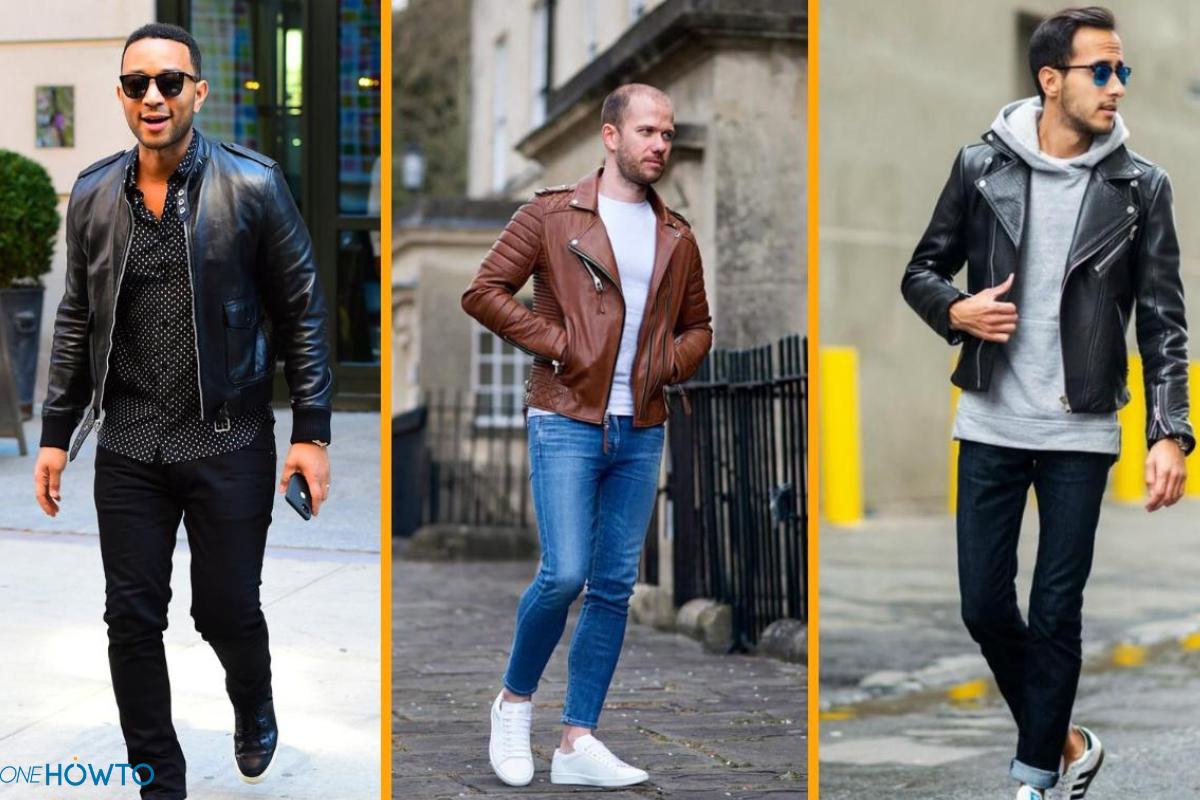 brown leather jacket with dress Brown Leather Jacket for Men (Driggs Jacket)
