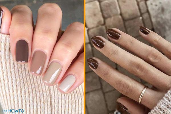 Trending Winter Nail Colors - Brown nails