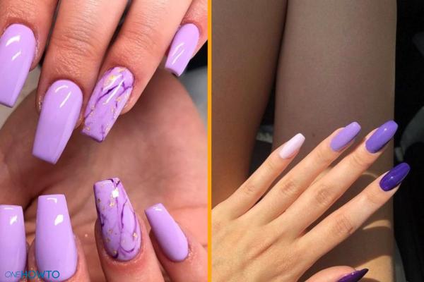 Trending Winter Nail Colors - Lilac nails