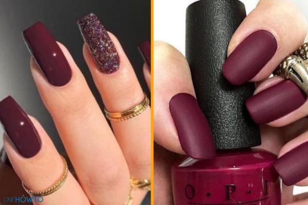 Trending Winter Nail Colors - Plum nails